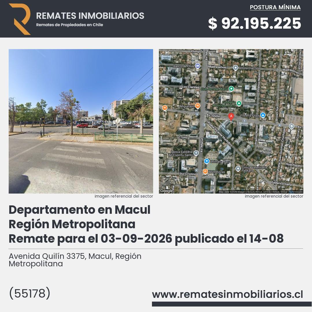 Imagen ficha Avenida Quilín 3375, Macul, Región Metropolitana