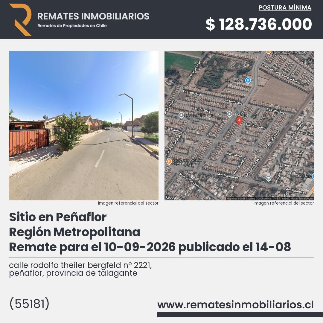 Imagen ficha calle rodolfo theiler bergfeld nº 2221, peñaflor, provincia de talagante