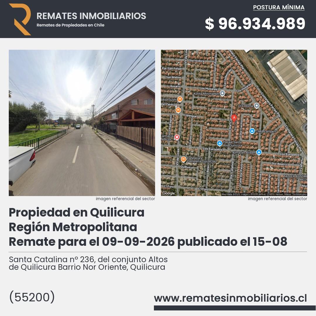 Imagen ficha Santa Catalina nº 236, del conjunto Altos de Quilicura Barrio Nor Oriente, Quilicura