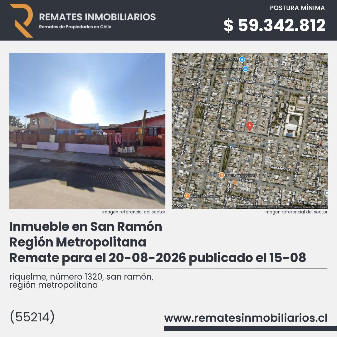 Imagen ficha riquelme, número 1320, san ramón, región metropolitana
