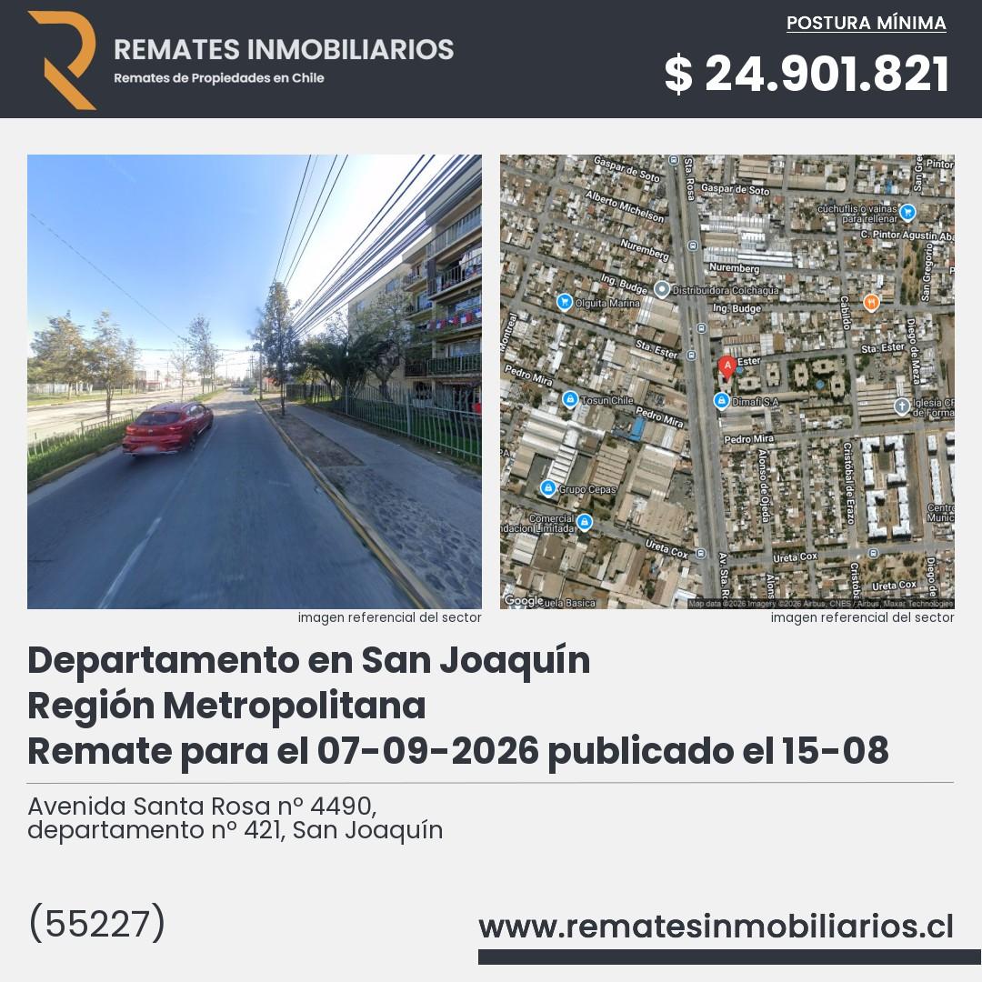 Imagen ficha Avenida Santa Rosa nº 4490, departamento nº 421, San Joaquín