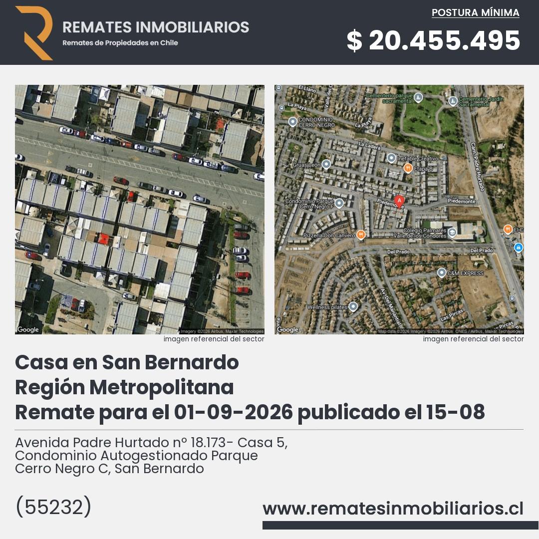 Imagen ficha Avenida Padre Hurtado nº 18.173- Casa 5, Condominio Autogestionado Parque Cerro Negro C, San Bernardo