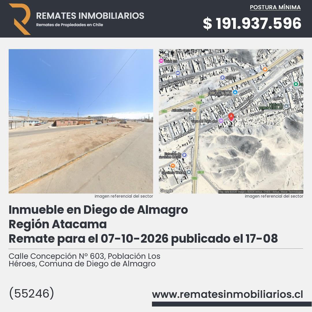 Imagen ficha Calle Concepción Nº 603, Población Los Héroes, Comuna de Diego de Almagro