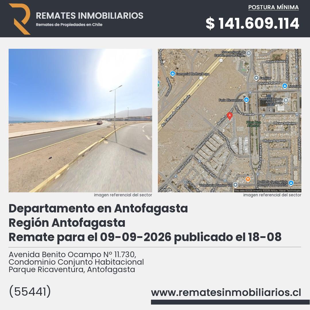 Imagen ficha Avenida Benito Ocampo Nº 11.730, Condominio Conjunto Habitacional Parque Ricaventura, Antofagasta
