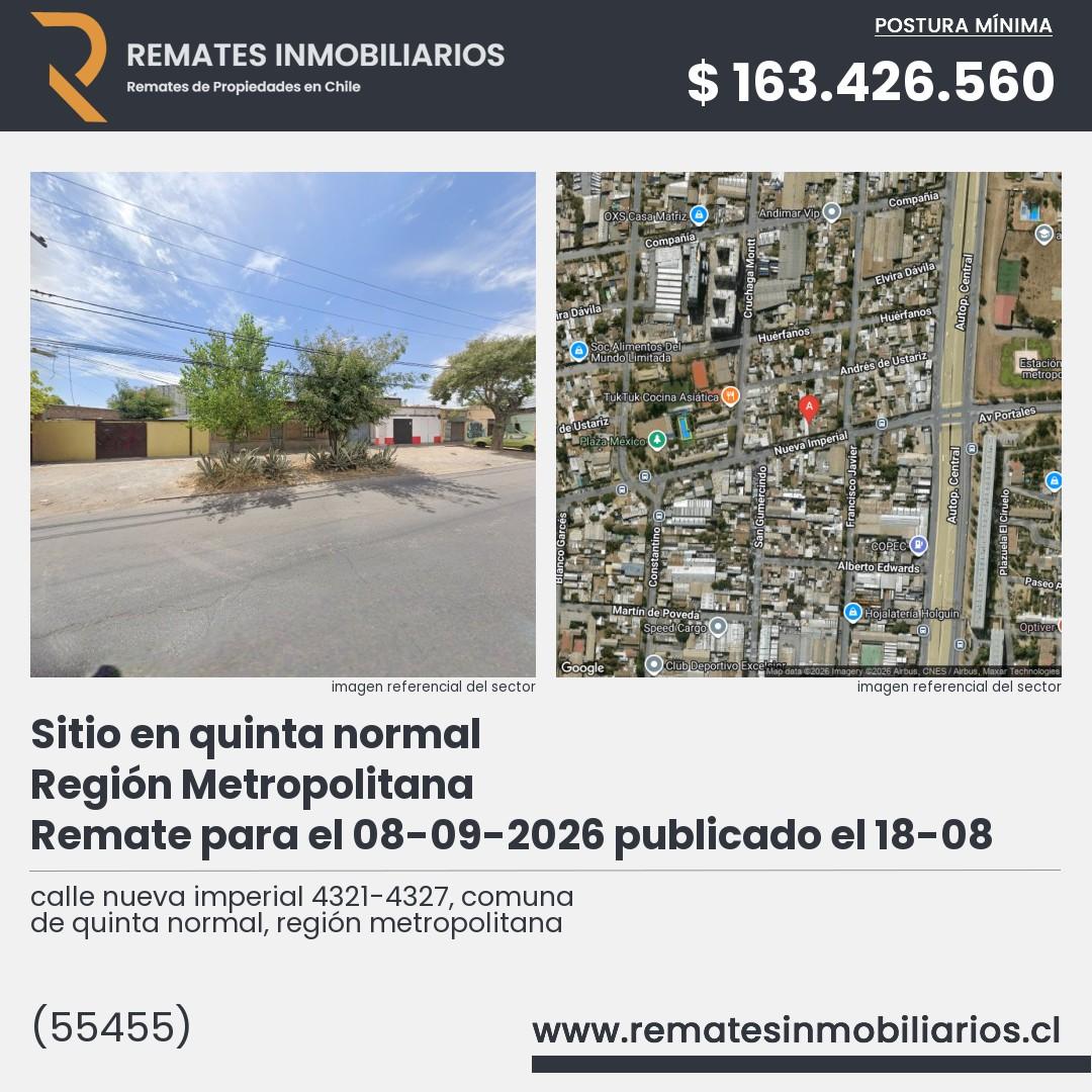 Imagen ficha calle nueva imperial 4321-4327, comuna de quinta normal, región metropolitana
