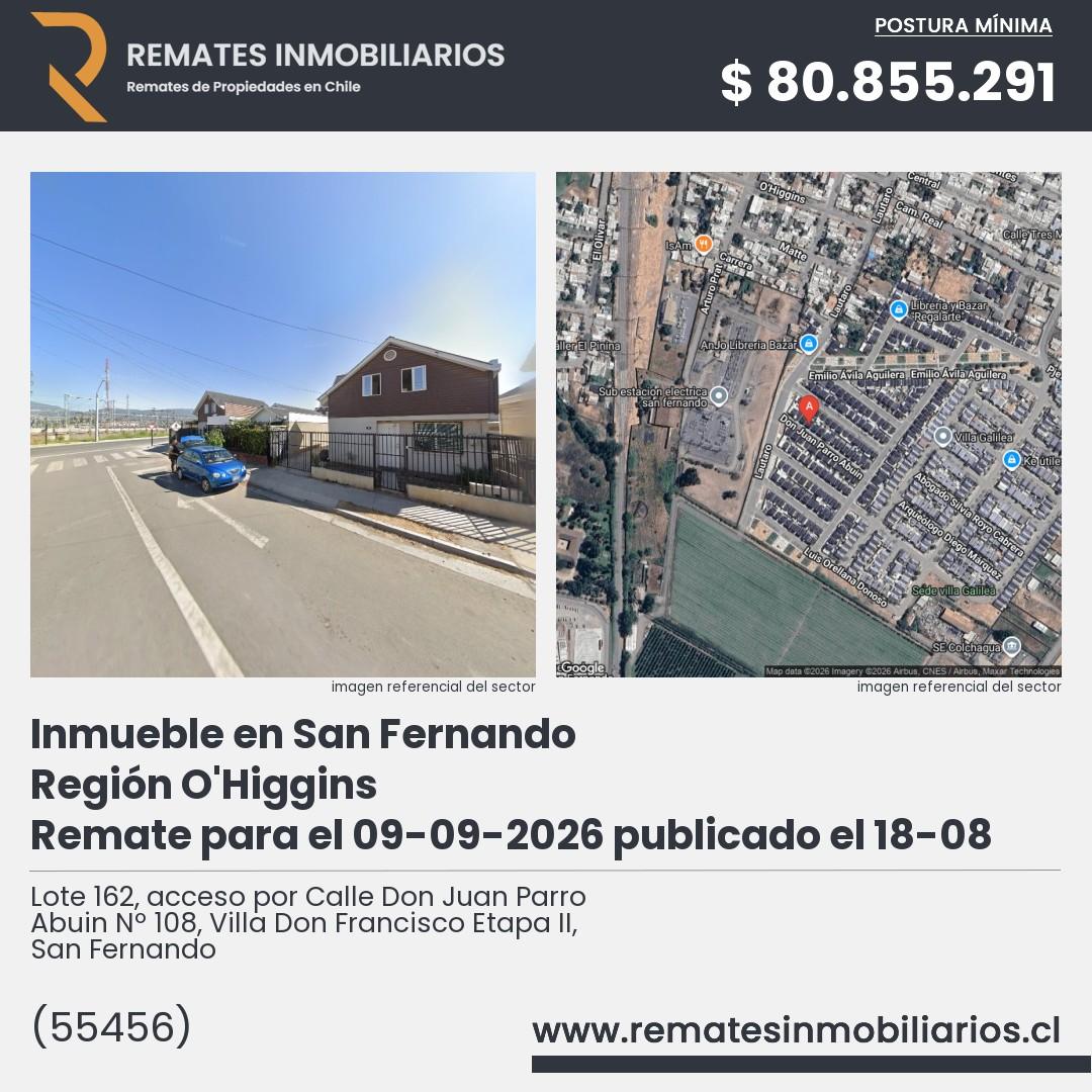 Imagen ficha Lote 162, acceso por Calle Don Juan Parro Abuin Nº 108, Villa Don Francisco Etapa II, San Fernando