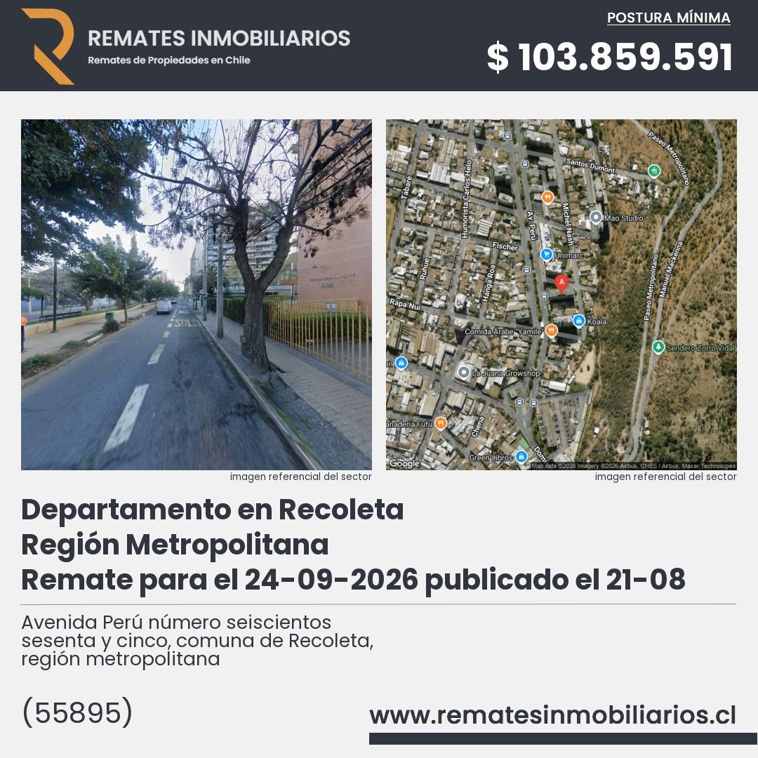 Imagen ficha Avenida Perú número seiscientos sesenta y cinco, comuna de Recoleta, región metropolitana