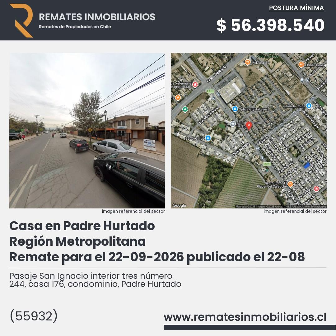 Imagen ficha Pasaje San Ignacio interior tres número 244, casa 176, condominio, Padre Hurtado