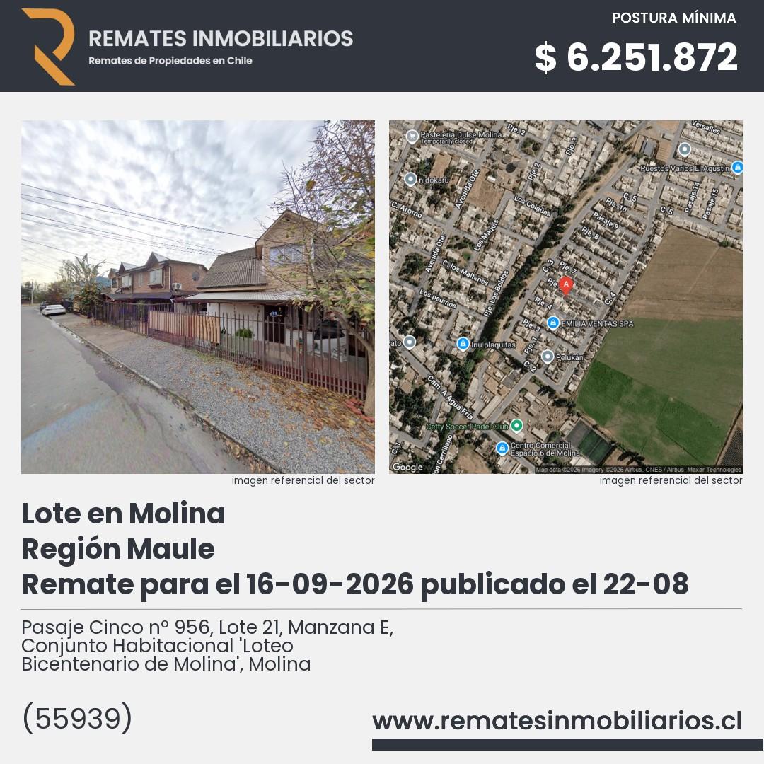 Imagen ficha Pasaje Cinco nº 956, Lote 21, Manzana E, Conjunto Habitacional 