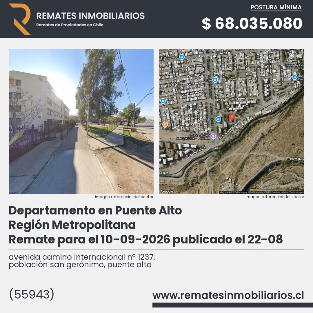 Imagen ficha avenida camino internacional nº 1237, población san gerónimo, puente alto