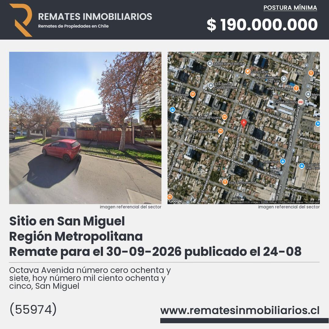 Imagen ficha Octava Avenida número cero ochenta y siete, hoy número mil ciento ochenta y cinco, San Miguel