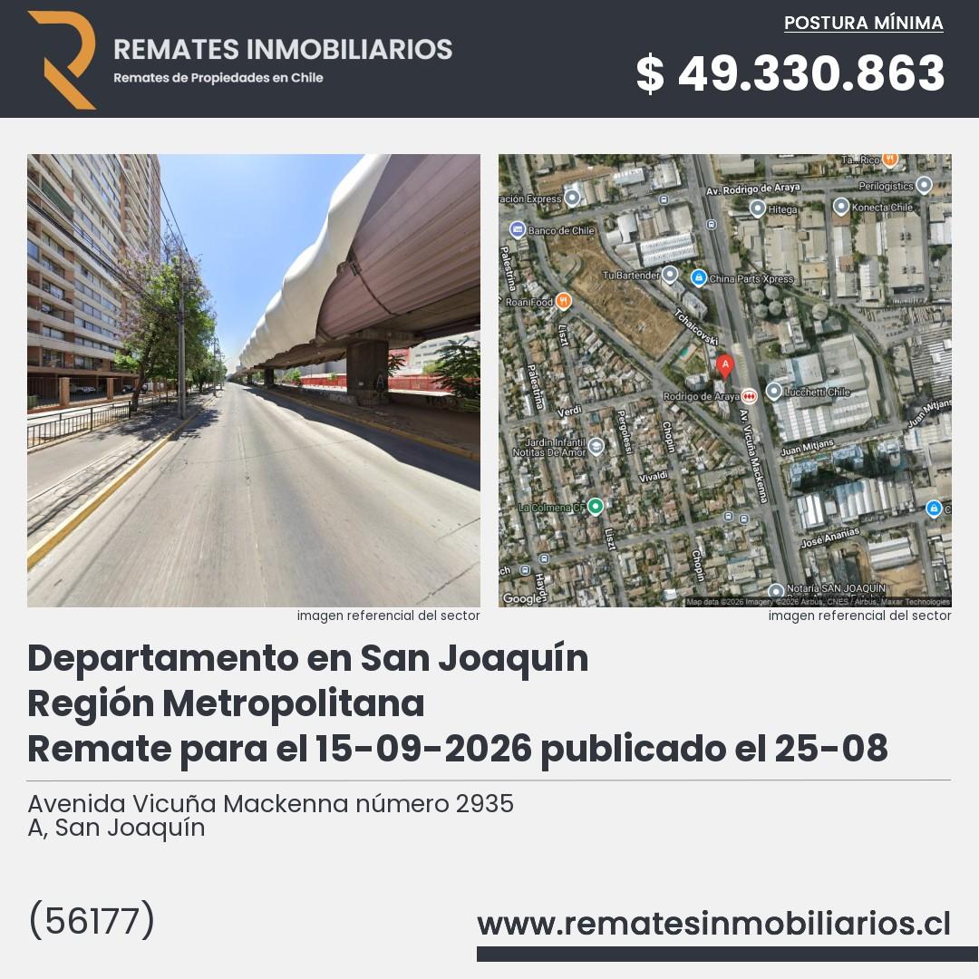 Imagen ficha Avenida Vicuña Mackenna número 2935 A, San Joaquín