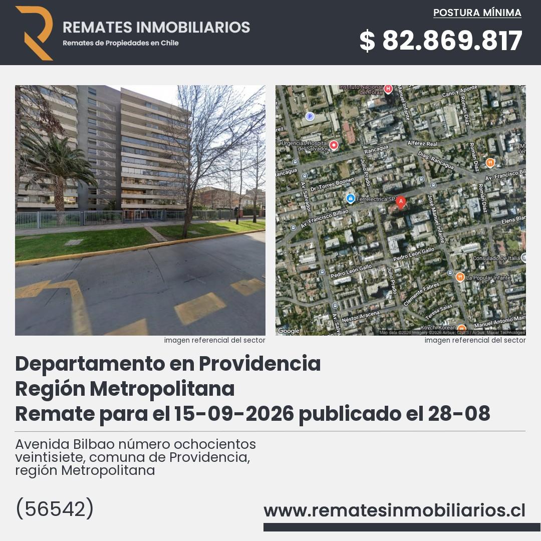 Imagen ficha Avenida Bilbao número ochocientos veintisiete, comuna de Providencia, región Metropolitana