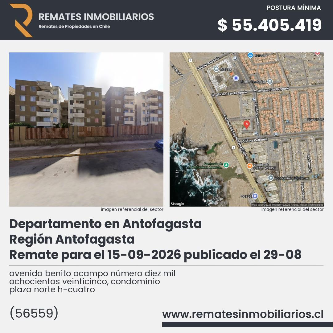 Imagen ficha avenida benito ocampo número diez mil ochocientos veinticinco, condominio plaza norte h-cuatro