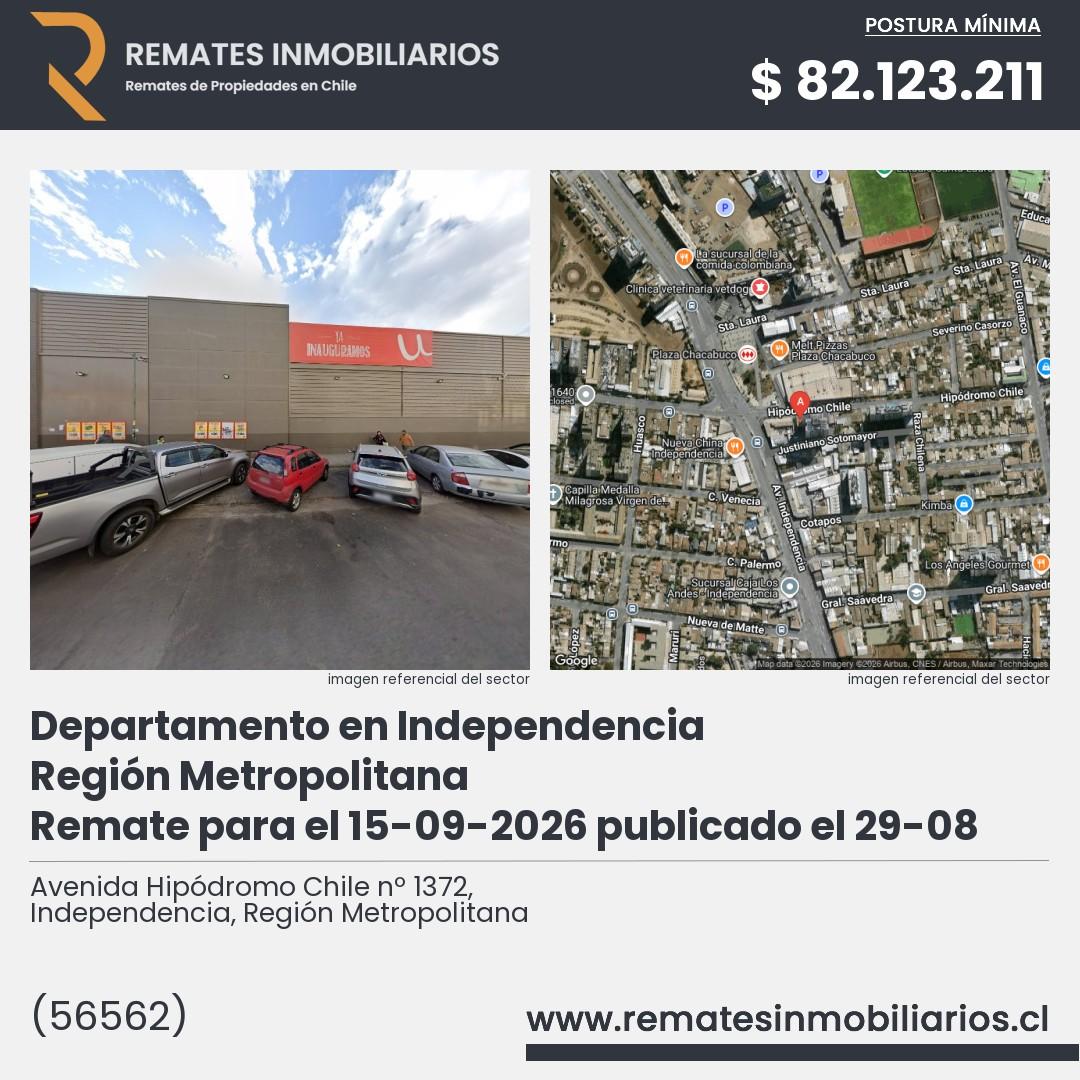 Imagen ficha Avenida Hipódromo Chile nº 1372, Independencia, Región Metropolitana