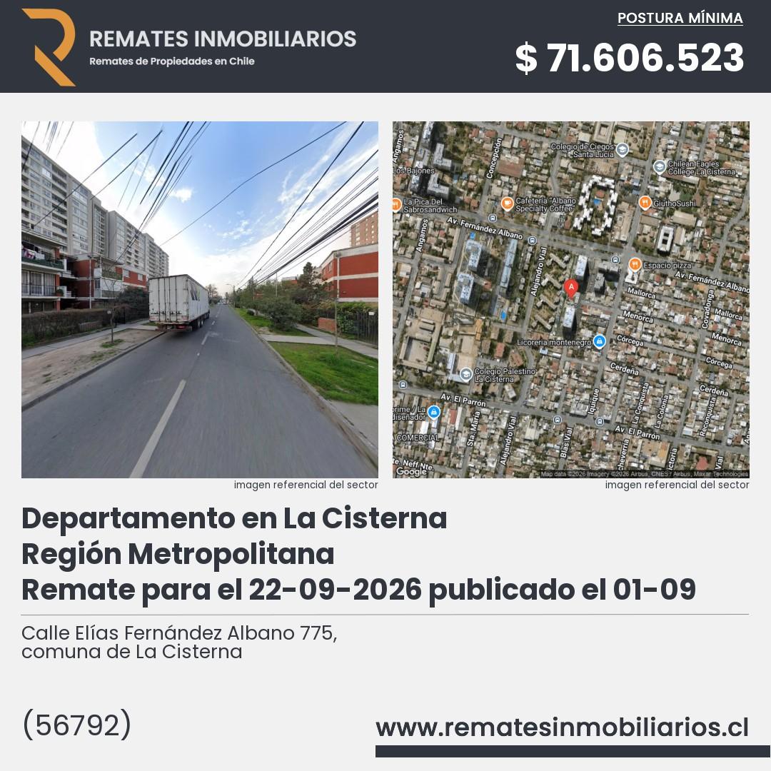 Imagen ficha Calle Elías Fernández Albano 775, comuna de La Cisterna