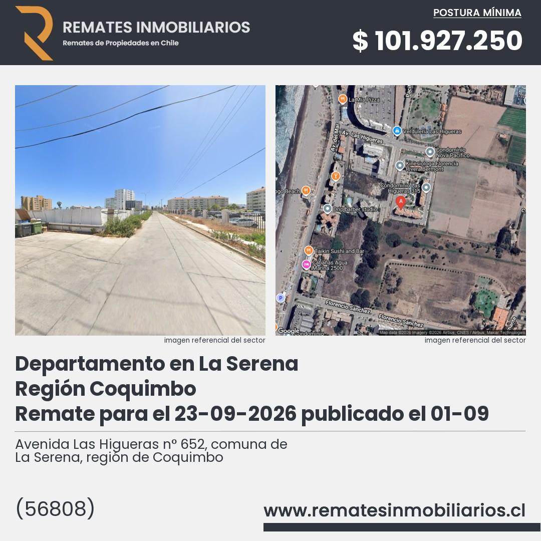 Imagen ficha Avenida Las Higueras n° 652, comuna de La Serena, región de Coquimbo