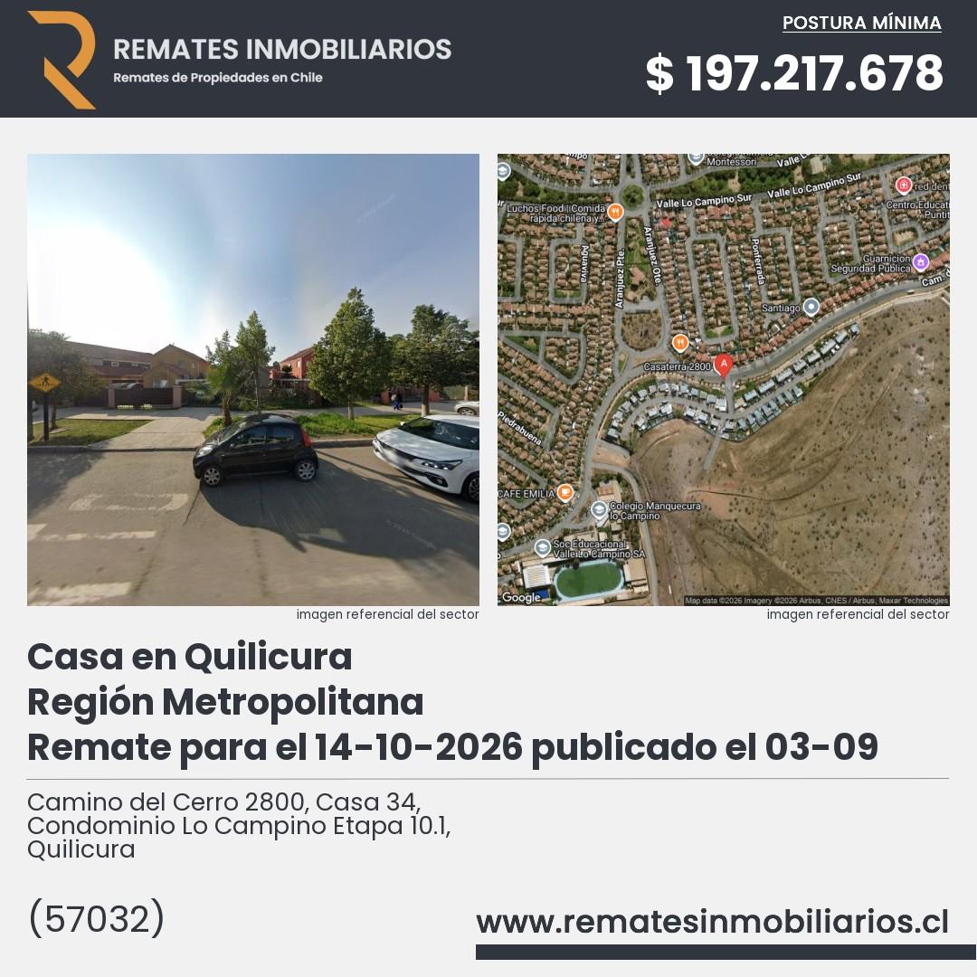 Imagen ficha Camino del Cerro 2800, Casa 34, Condominio Lo Campino Etapa 10.1, Quilicura