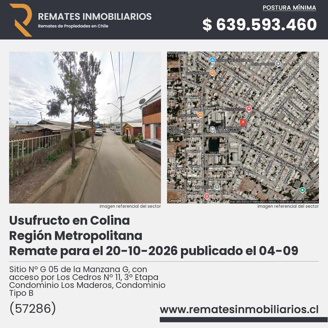 Imagen ficha Sitio Nº G 05 de la Manzana G, con acceso por Los Cedros Nº 11, 3º Etapa Condominio Los Maderos, Condominio Tipo B