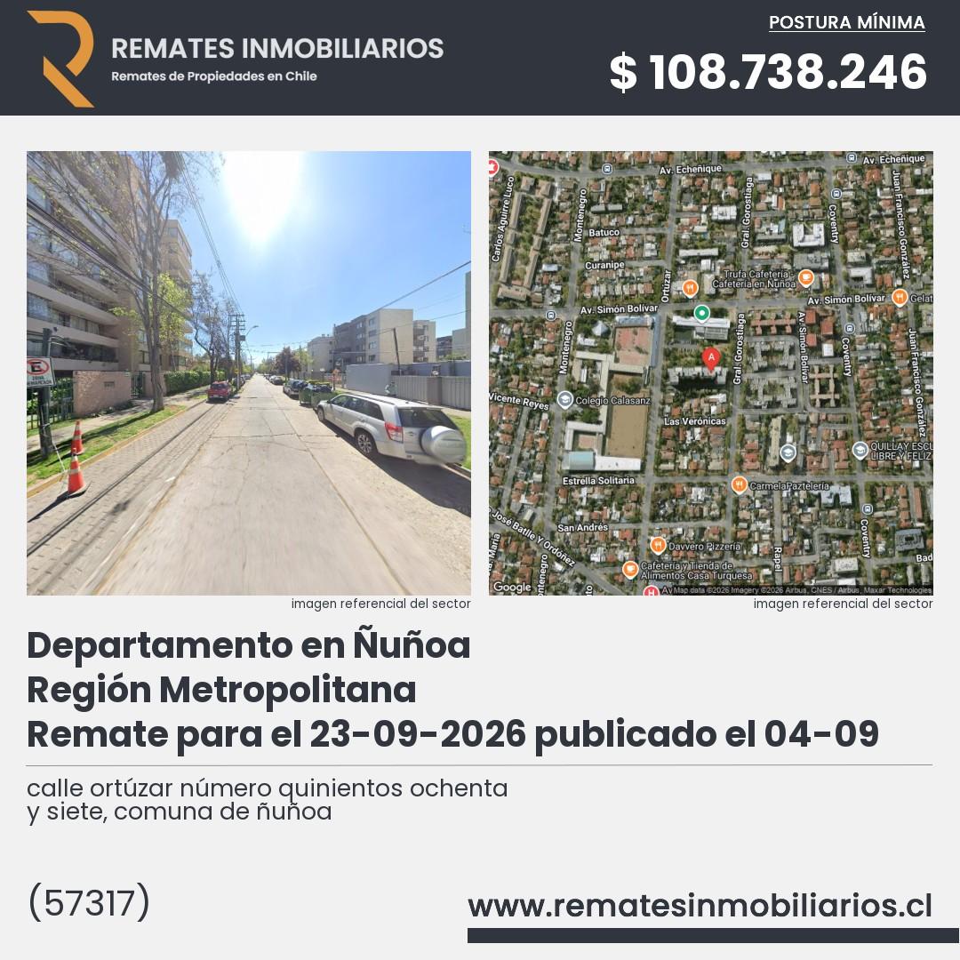 Imagen ficha calle ortúzar número quinientos ochenta y siete, comuna de ñuñoa