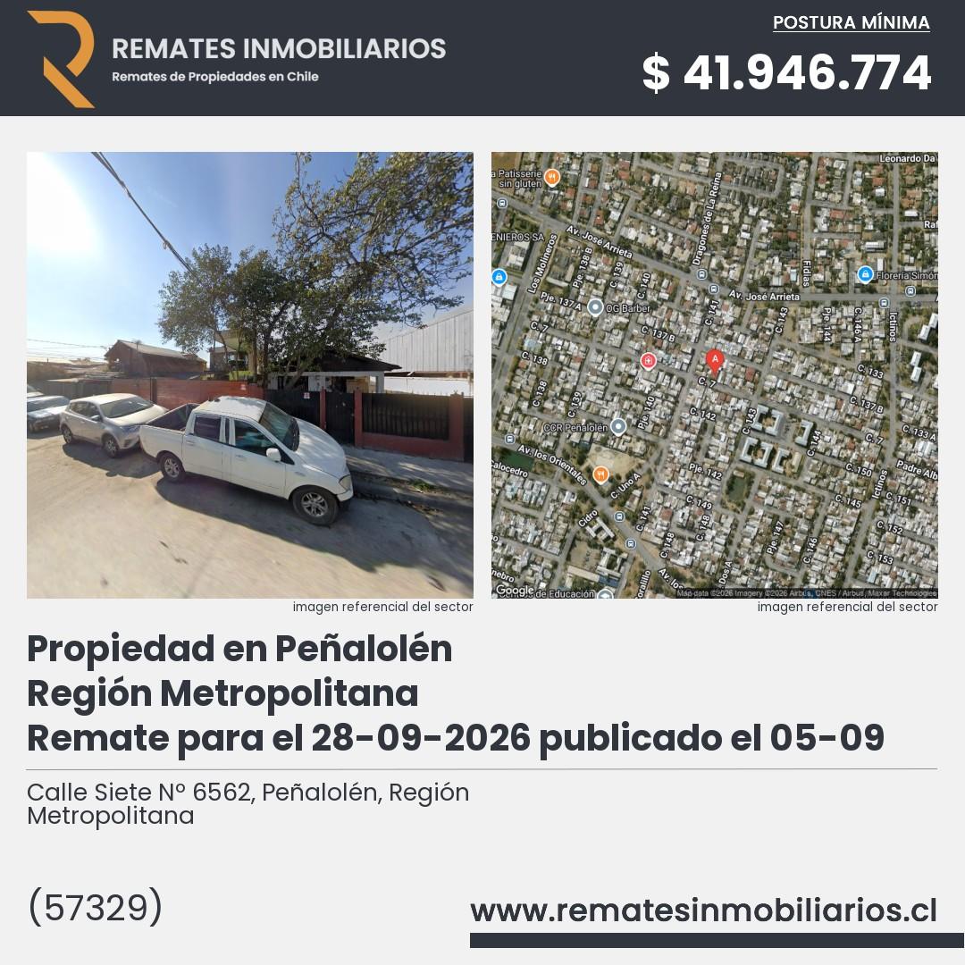 Imagen ficha Calle Siete Nº 6562, Peñalolén, Región Metropolitana
