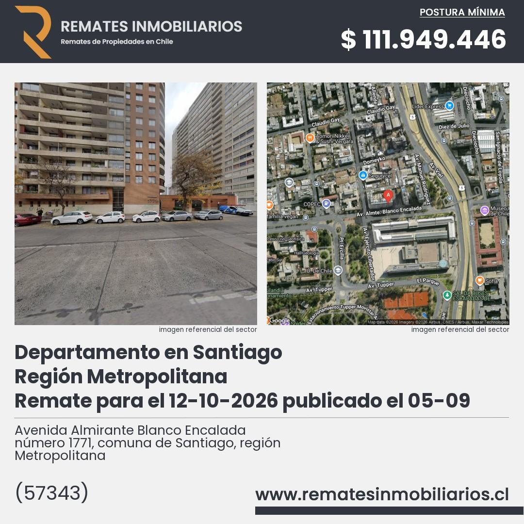 Imagen ficha Avenida Almirante Blanco Encalada número 1771, comuna de Santiago, región Metropolitana