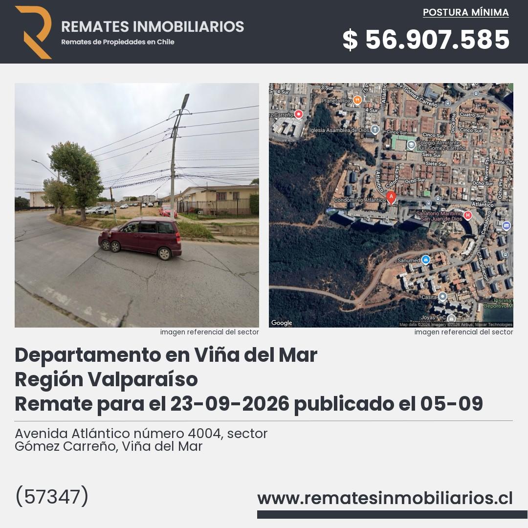 Imagen ficha Avenida Atlántico número 4004, sector Gómez Carreño, Viña del Mar