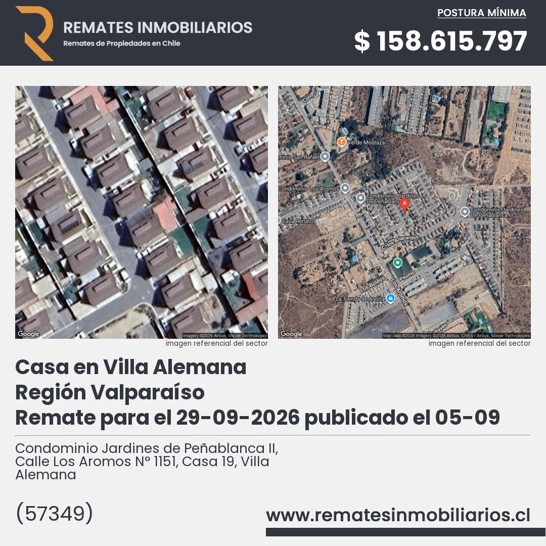 Imagen ficha Condominio Jardines de Peñablanca II, Calle Los Aromos N° 1151, Casa 19, Villa Alemana
