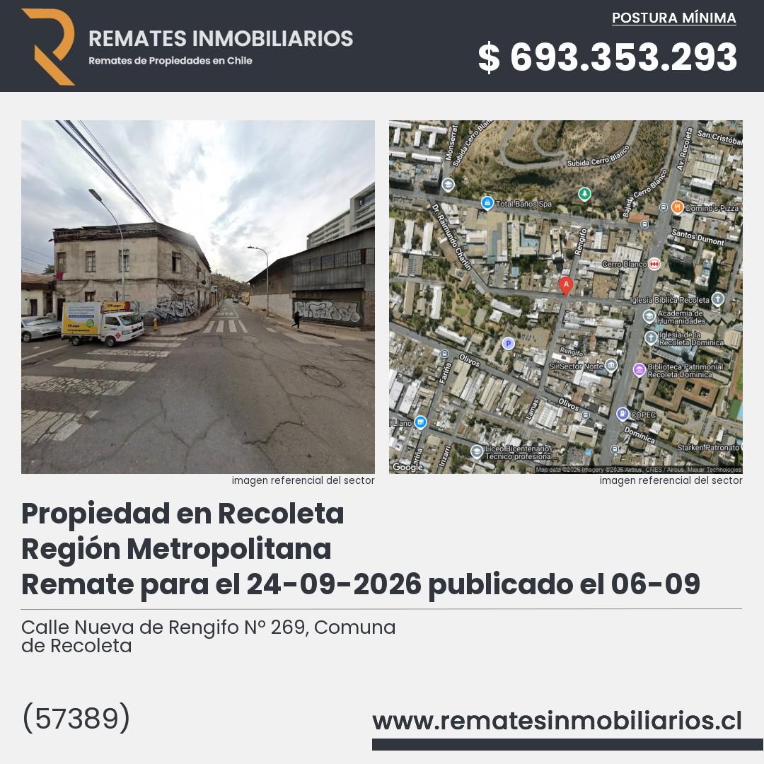 Imagen ficha Calle Nueva de Rengifo Nº 269, Comuna de Recoleta