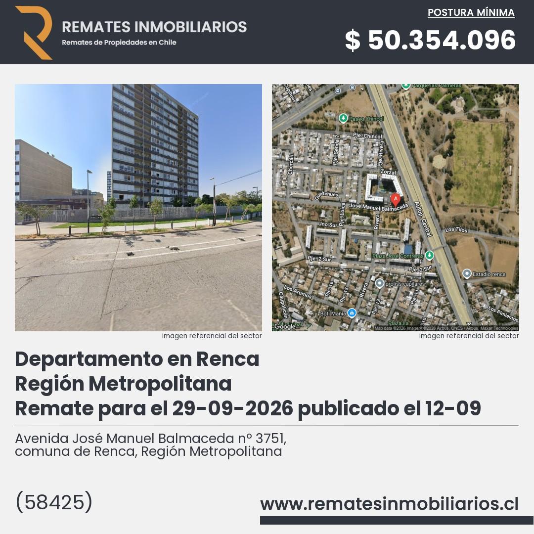 Imagen ficha Avenida José Manuel Balmaceda nº 3751, comuna de Renca, Región Metropolitana
