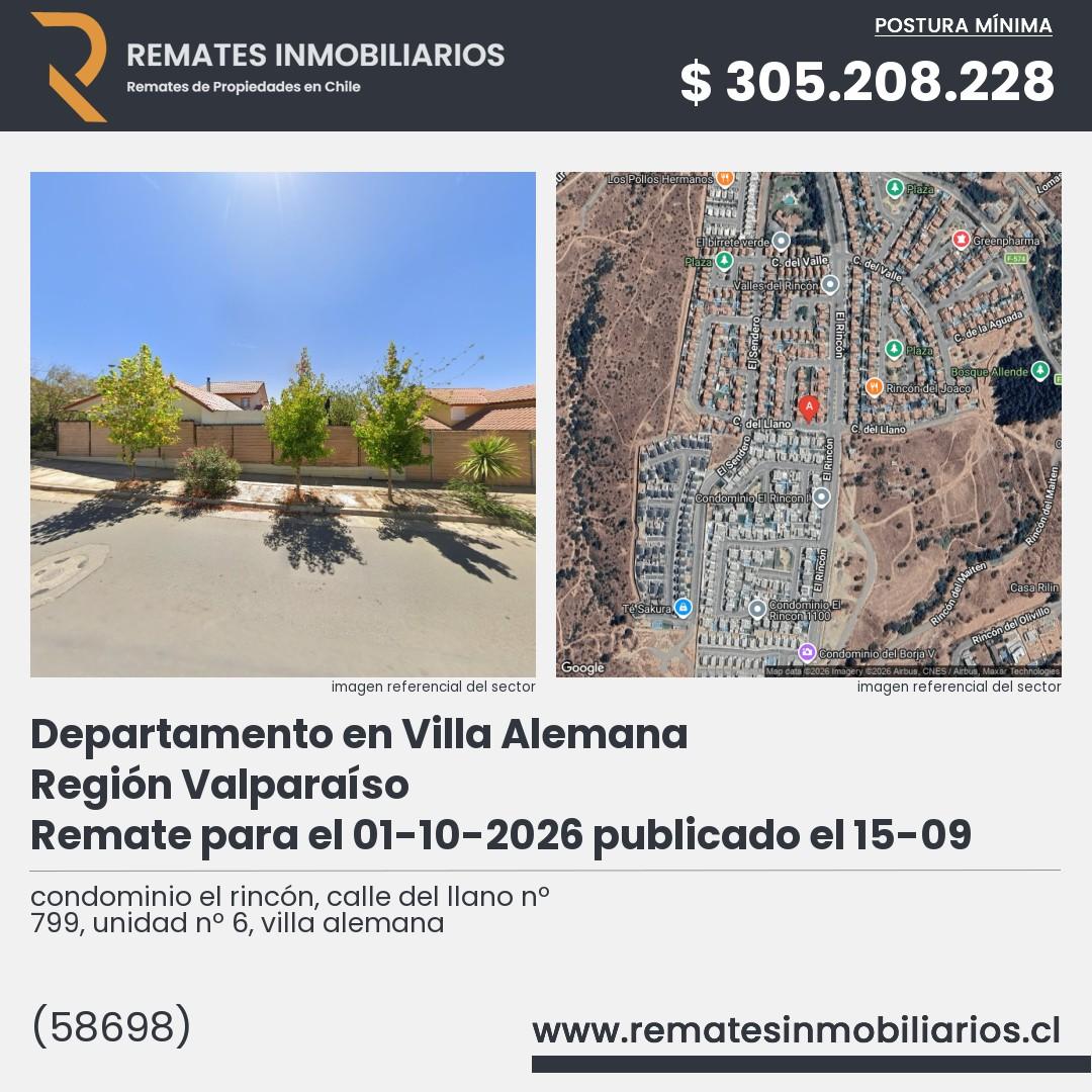 Imagen ficha condominio el rincón, calle del llano nº 799, unidad nº 6, villa alemana