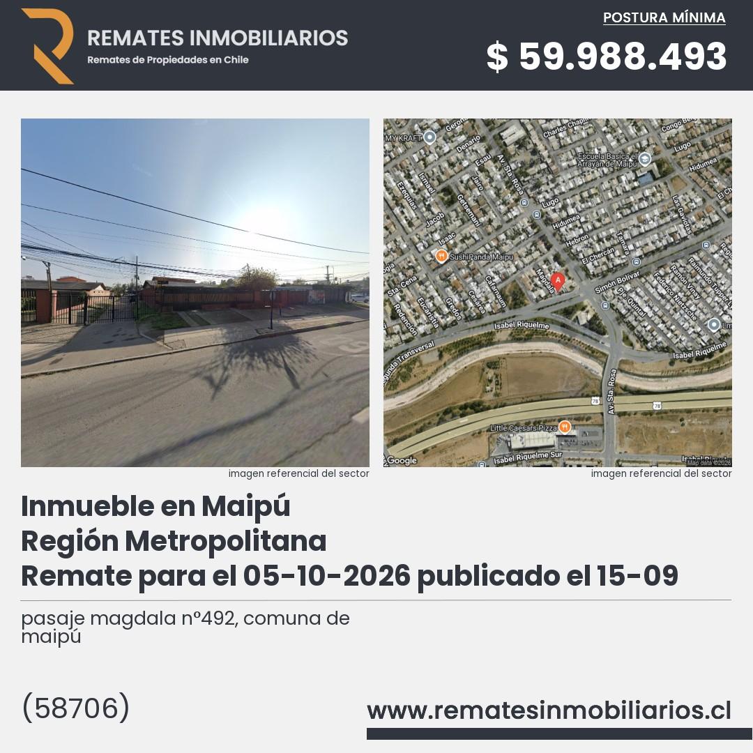 Imagen ficha pasaje magdala n°492, comuna de maipú