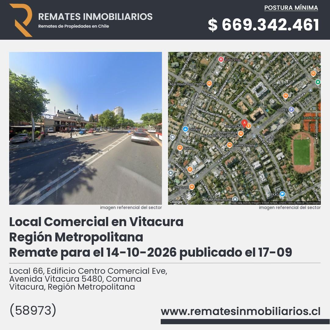 Imagen ficha Local 66, Edificio Centro Comercial Eve, Avenida Vitacura 5480, Comuna Vitacura, Región Metropolitana