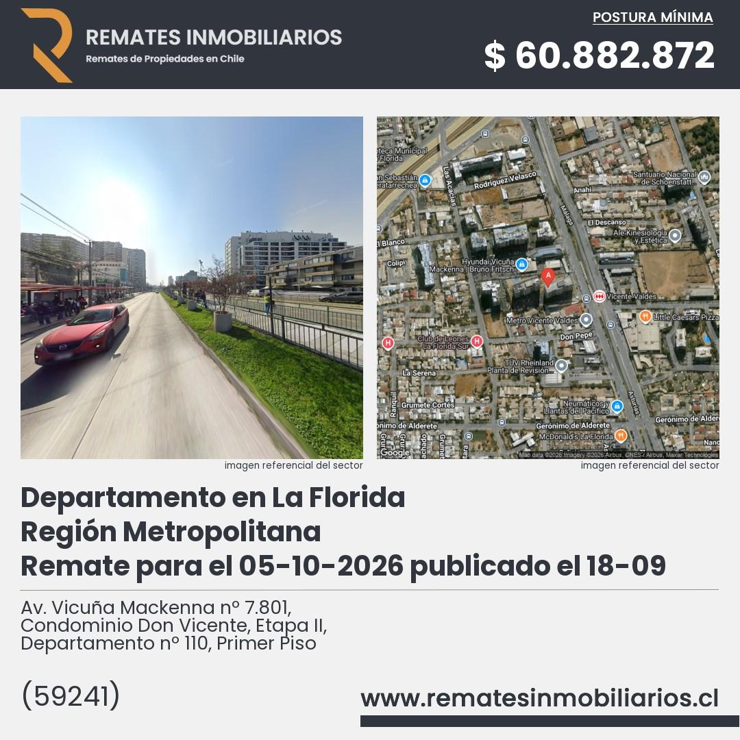 Imagen ficha Av. Vicuña Mackenna nº 7.801, Condominio Don Vicente, Etapa II, Departamento nº 110, Primer Piso