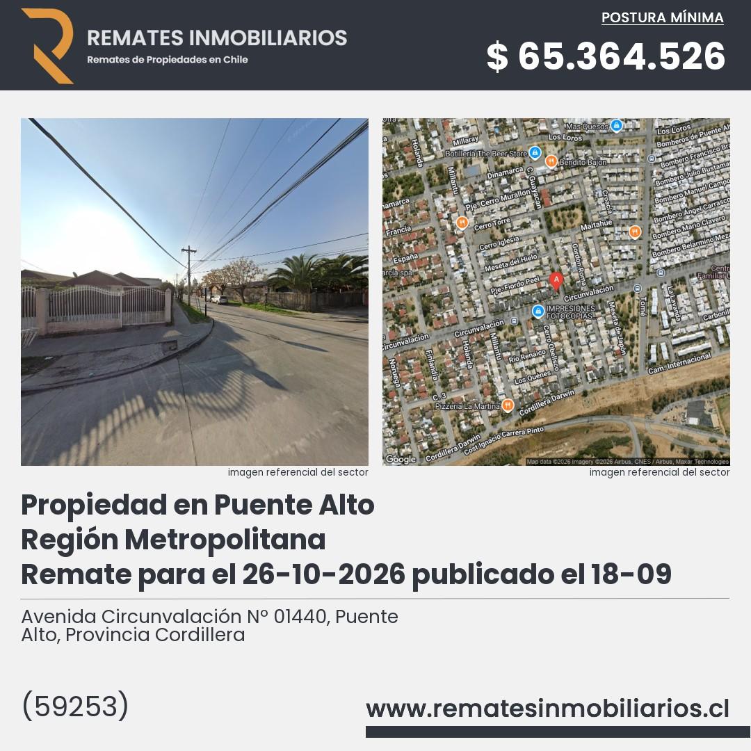 Imagen ficha Avenida Circunvalación Nº 01440, Puente Alto, Provincia Cordillera