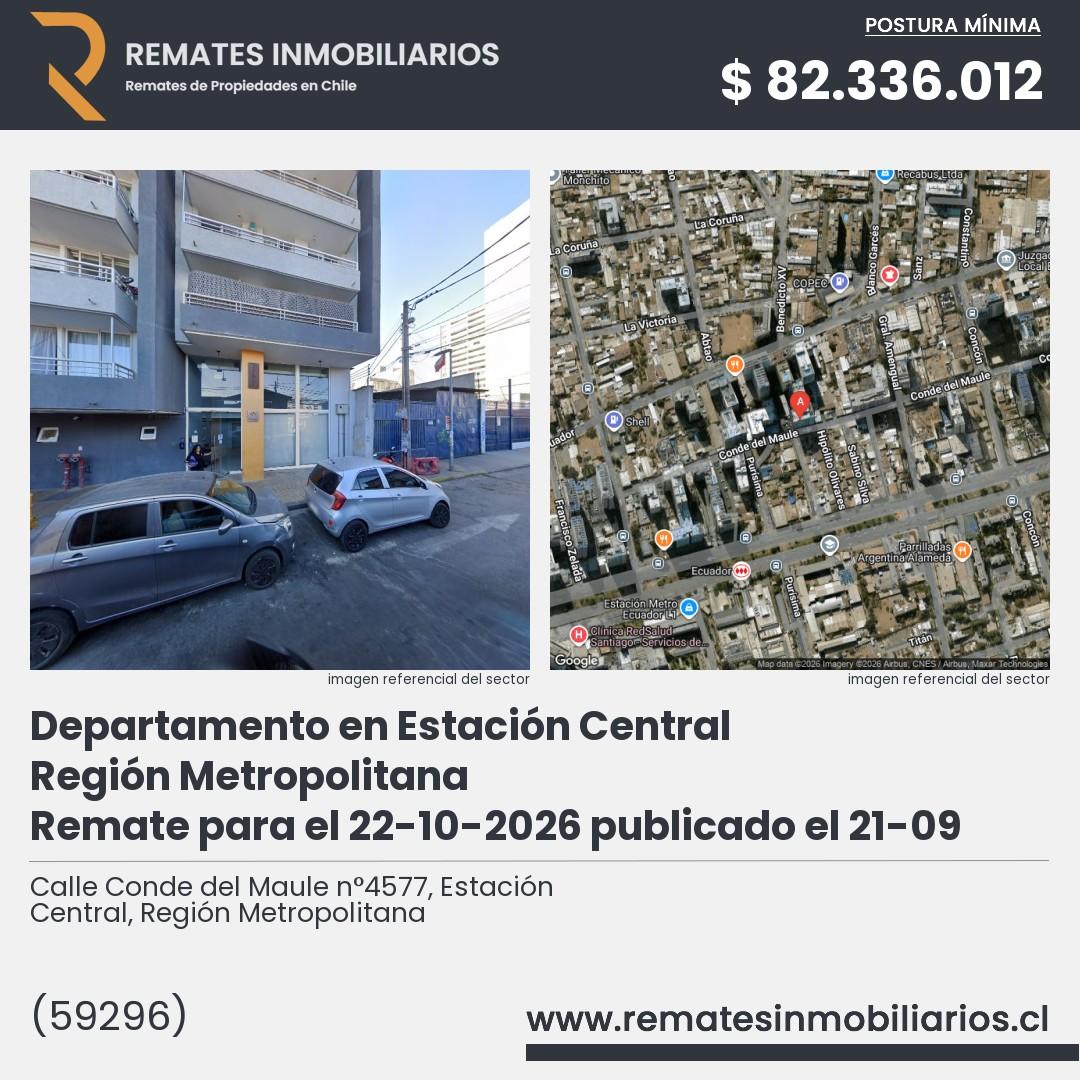 Imagen ficha Calle Conde del Maule n°4577, Estación Central, Región Metropolitana