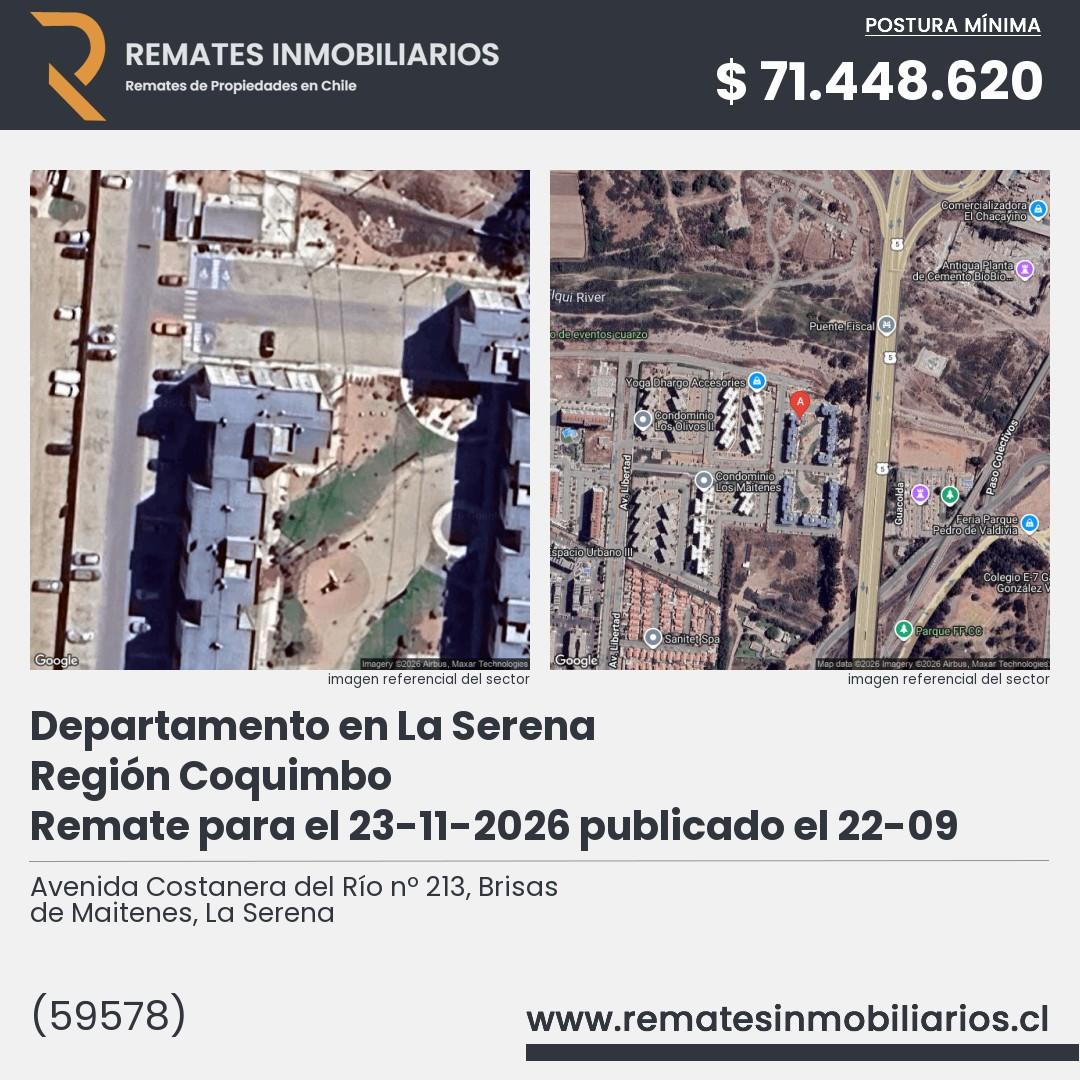 Imagen ficha Avenida Costanera del Río nº 213, Brisas de Maitenes, La Serena