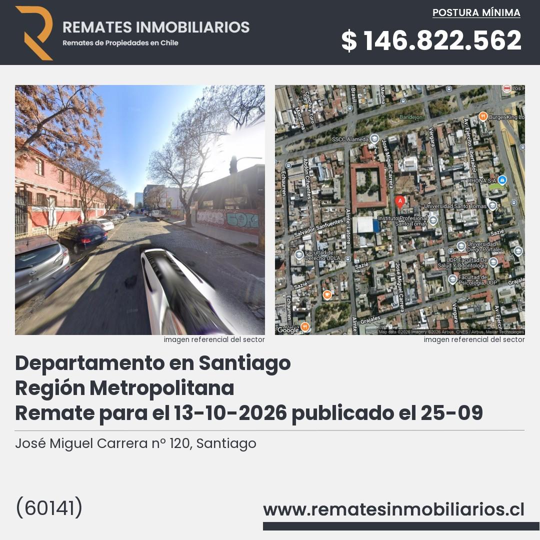 Imagen ficha José Miguel Carrera nº 120, Santiago