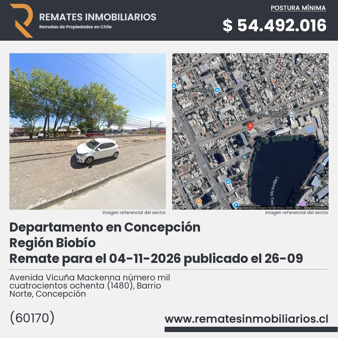 Imagen ficha Avenida Vicuña Mackenna número mil cuatrocientos ochenta (1480), Barrio Norte, Concepción