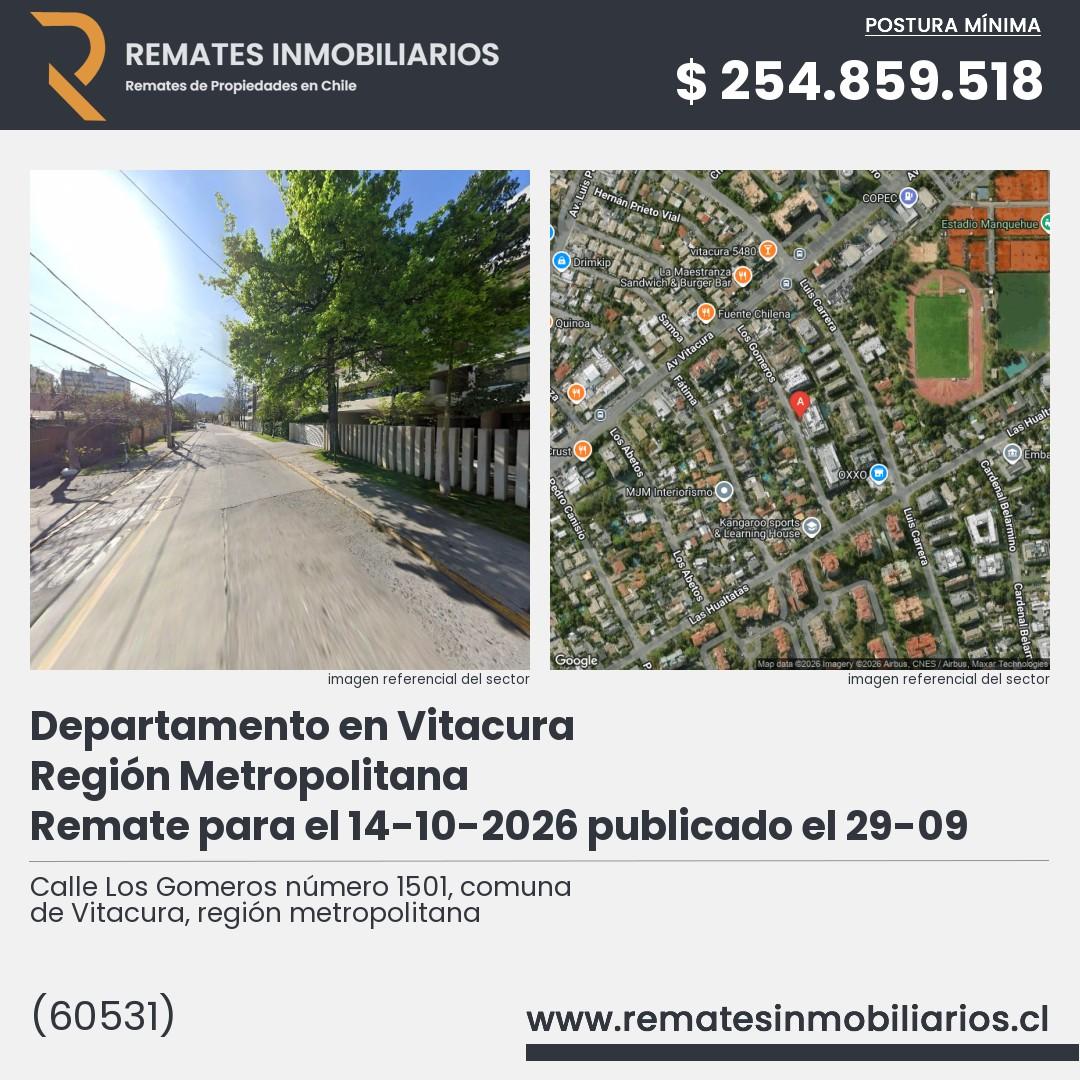 Imagen ficha Calle Los Gomeros número 1501, comuna de Vitacura, región metropolitana