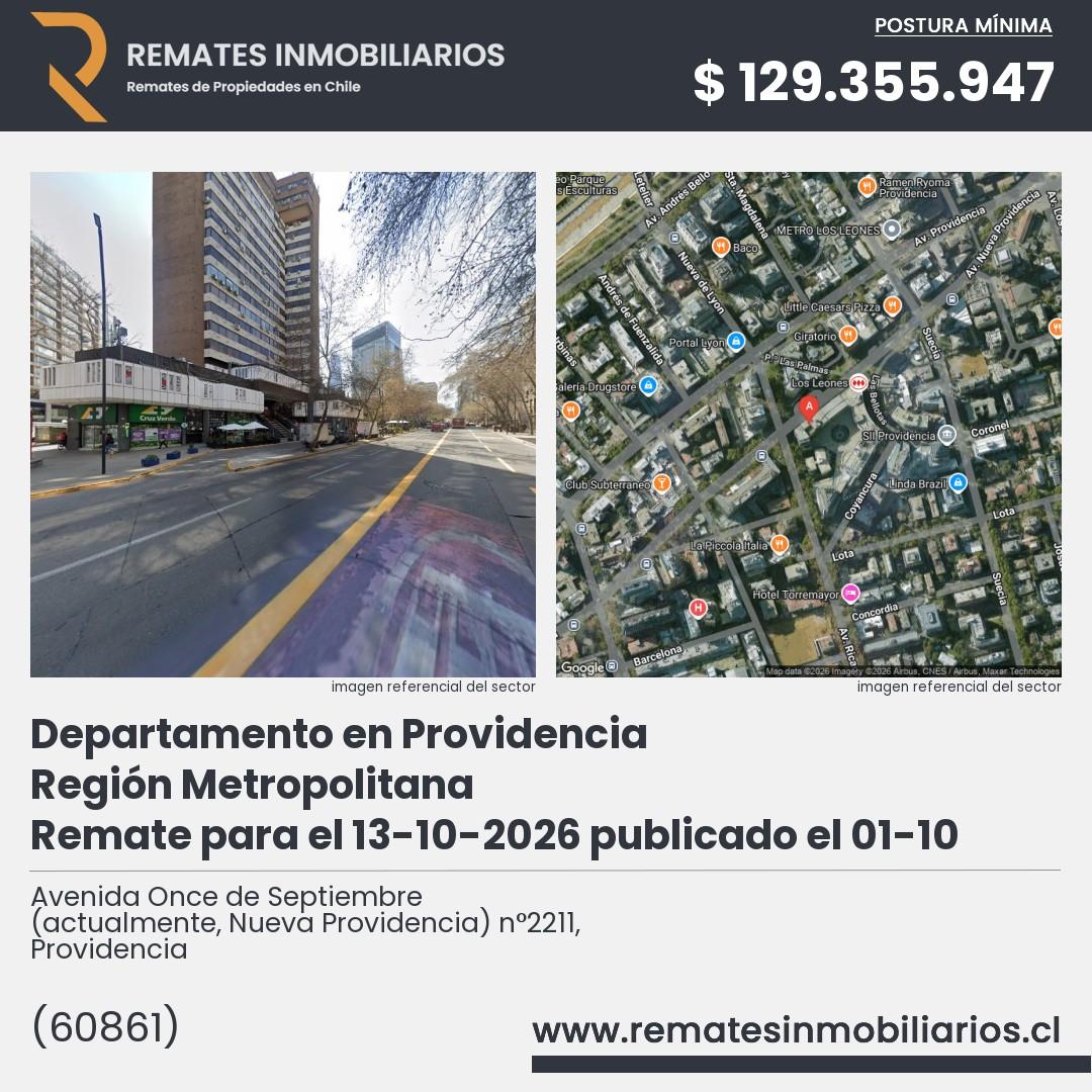 Imagen ficha Avenida Once de Septiembre (actualmente, Nueva Providencia) n°2211, Providencia