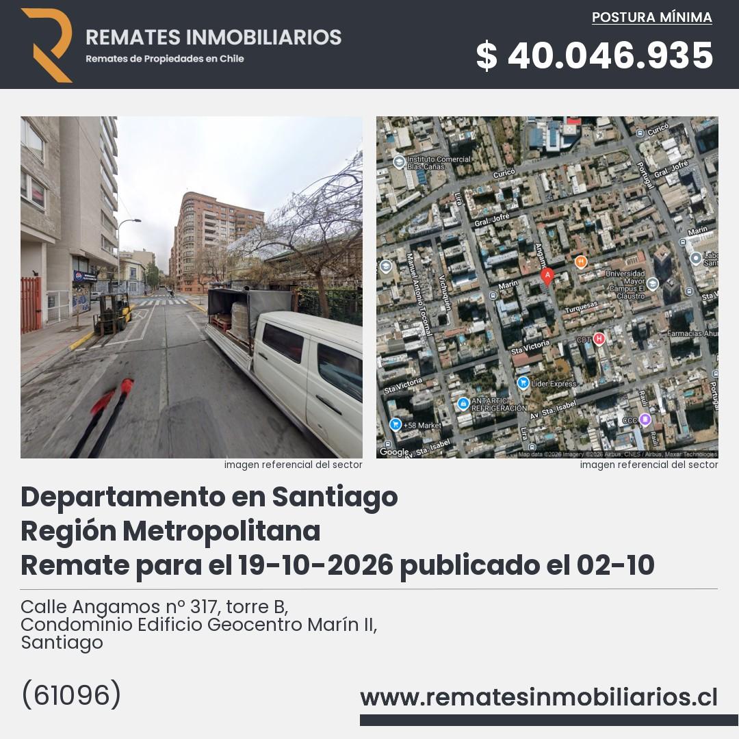 Imagen ficha Calle Angamos nº 317, torre B, Condominio Edificio Geocentro Marín II, Santiago