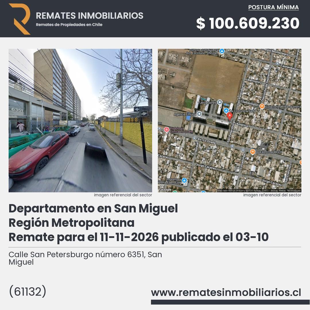 Imagen ficha Calle San Petersburgo número 6351, San Miguel