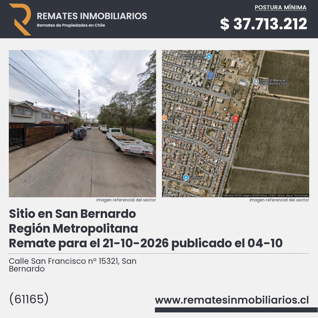 Imagen ficha Calle San Francisco nº 15321, San Bernardo