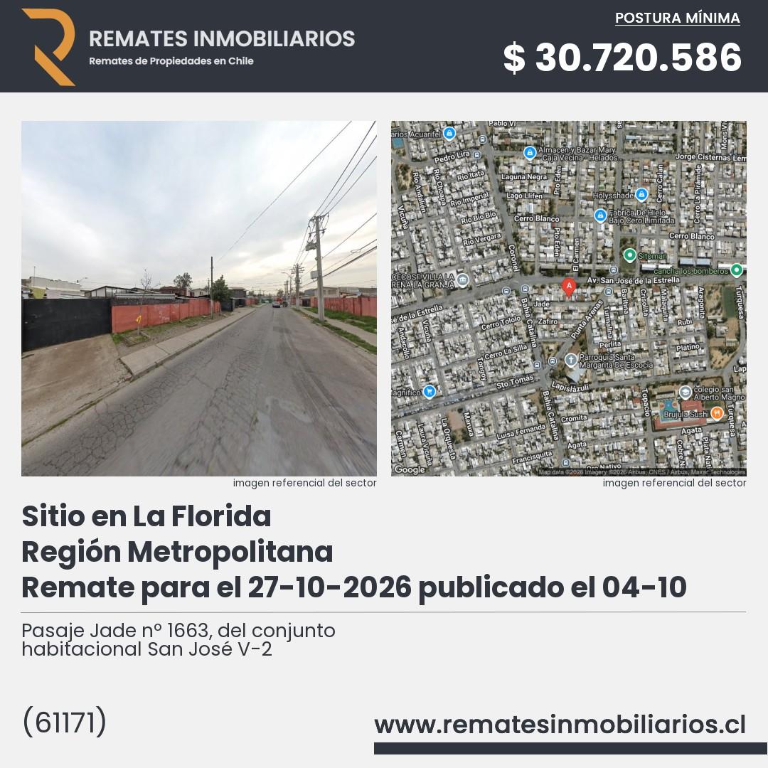Imagen ficha Pasaje Jade nº 1663, del conjunto habitacional San José V-2