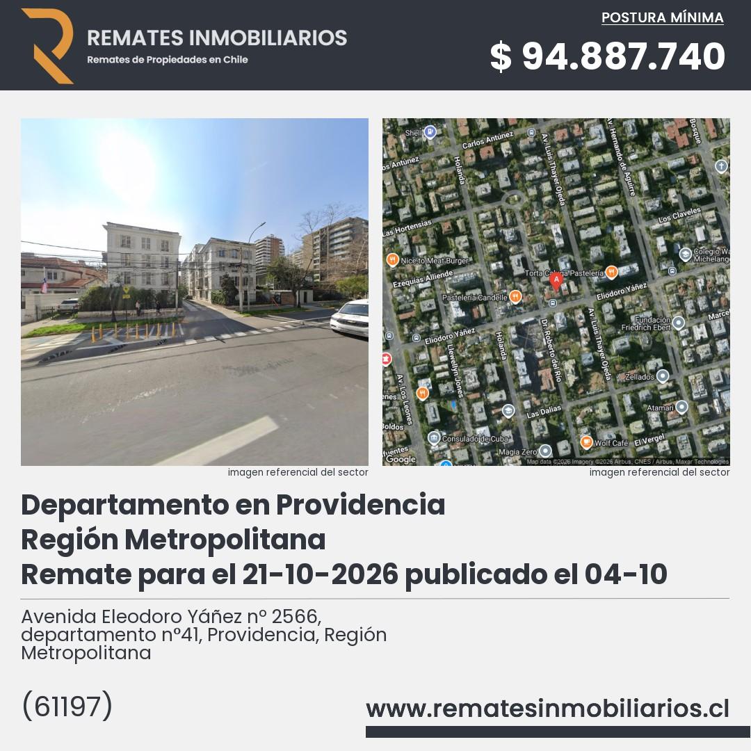 Imagen ficha Avenida Eleodoro Yáñez nº 2566, departamento n°41, Providencia, Región Metropolitana