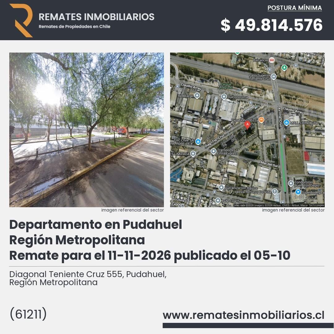 Imagen ficha Diagonal Teniente Cruz 555, Pudahuel, Región Metropolitana