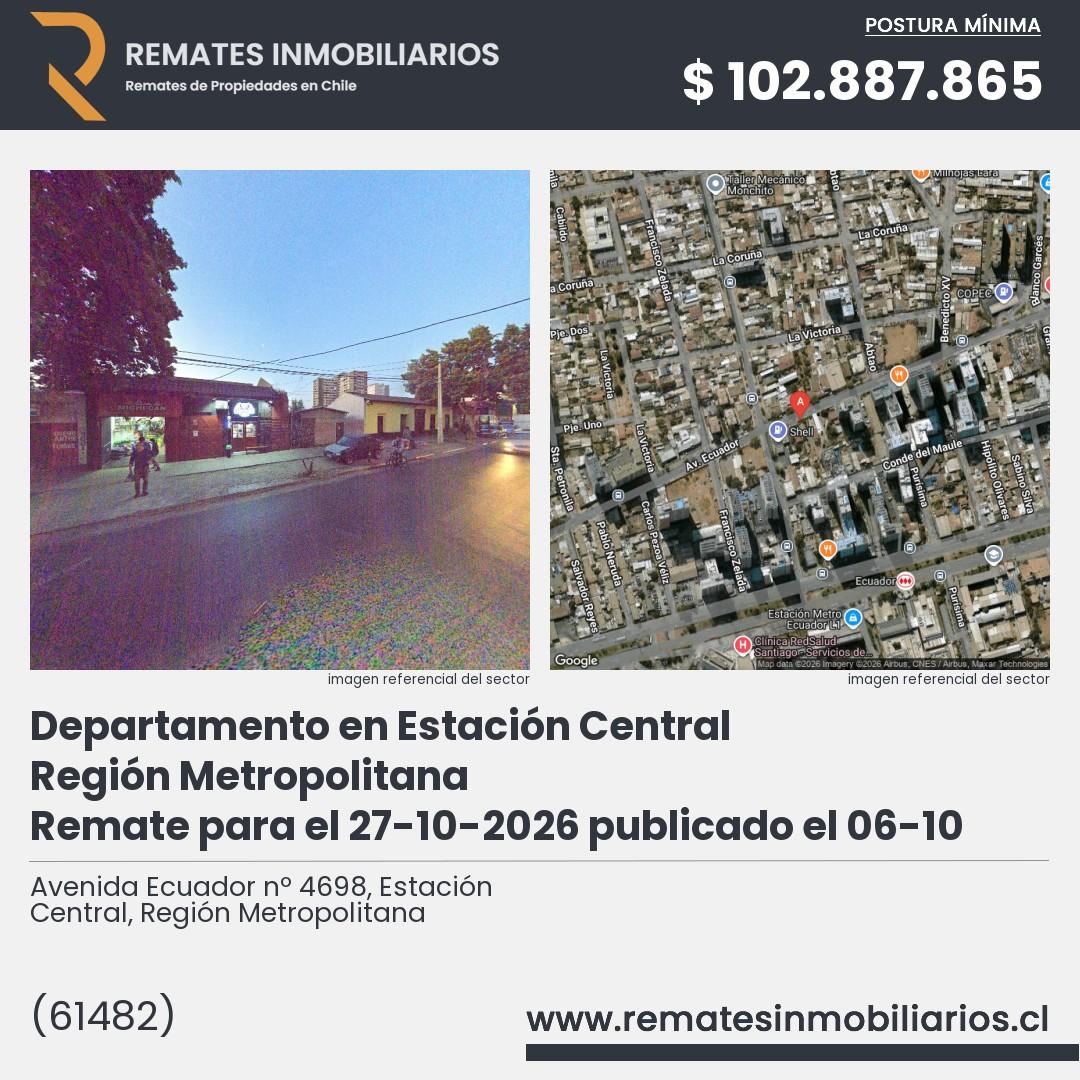 Imagen ficha Avenida Ecuador nº 4698, Estación Central, Región Metropolitana