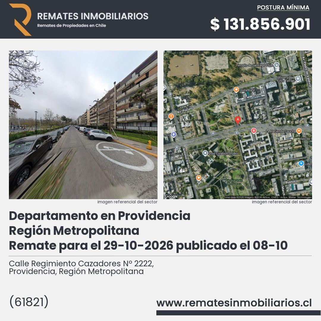 Imagen ficha Calle Regimiento Cazadores Nº 2222, Providencia, Región Metropolitana