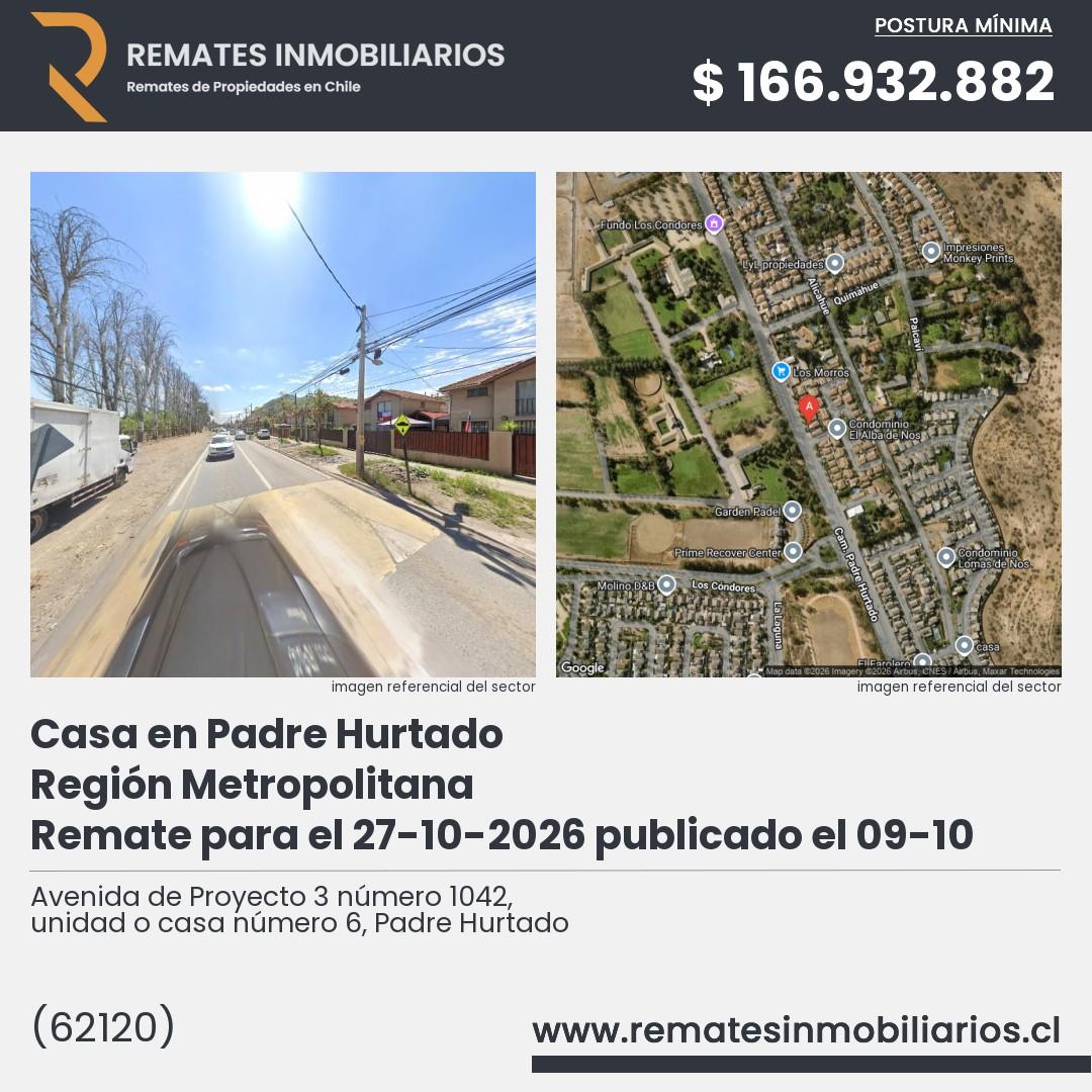 Imagen ficha Avenida de Proyecto 3 número 1042, unidad o casa número 6, Padre Hurtado